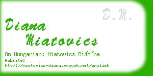 diana miatovics business card